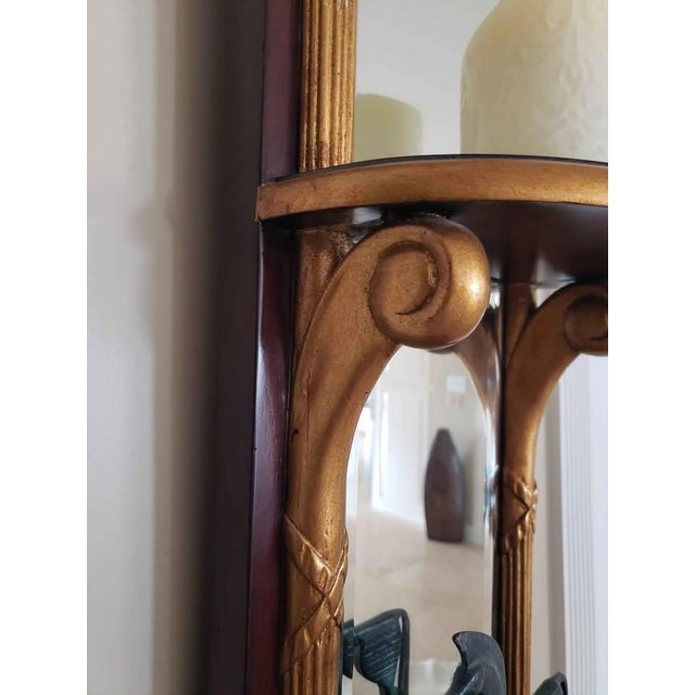 Brown Theodore Alexander Georgian Shelf Mirror For Sale - Image 8 of 12