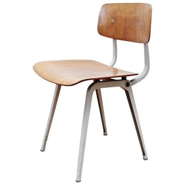 Vintage Metal & Wood Revolt Chair by Friso Kramer for Ahrend de Cirkel For Sale - Image 6 of 7