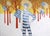 Large Scale Surrealist Portrait in Acrylic on Board Bold surrealist portrait by Robert William Hinds (American, b. 1926)....