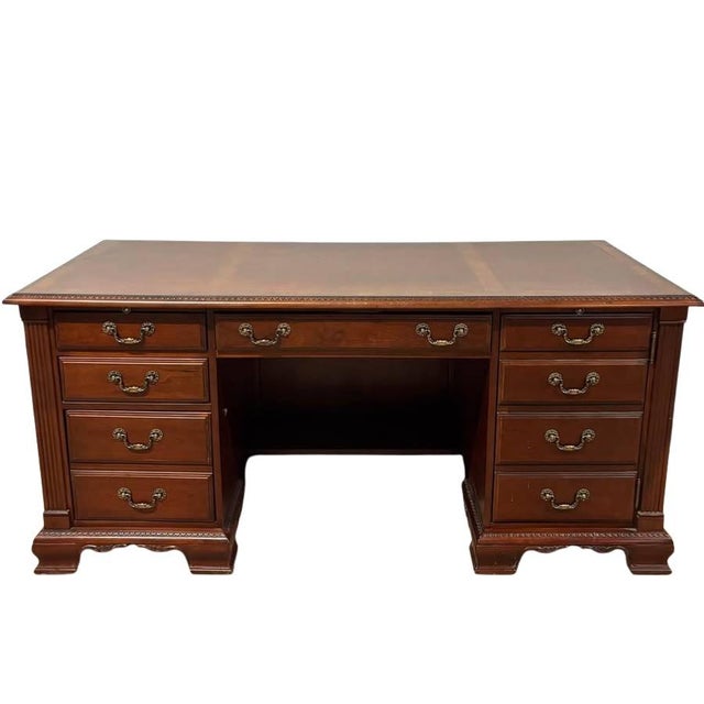 French Provincial Thomasville French Provincial Executive Desk & Hutch Combo For Sale - Image 3 of 9