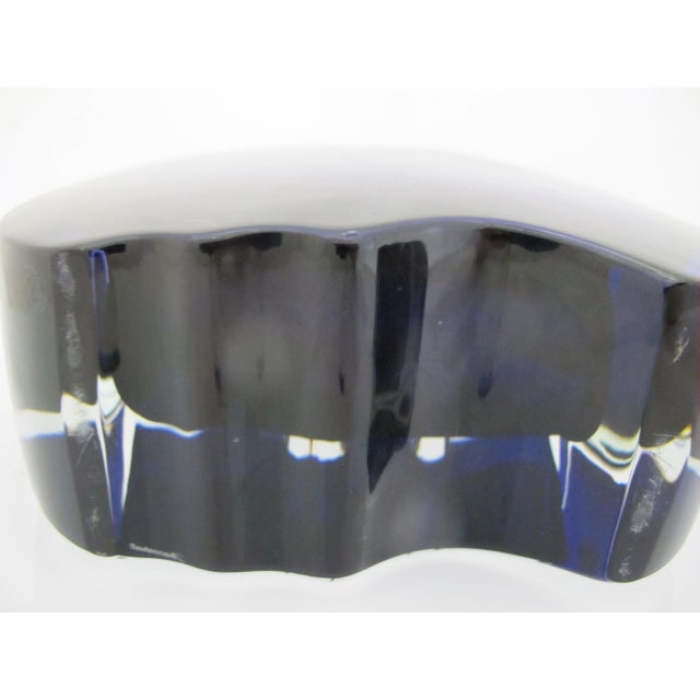 Baccarat Crystal Cobalt Blue Oceanie Kaleidoscope Stopper Sculpture Vase For Sale - Image 14 of 18
