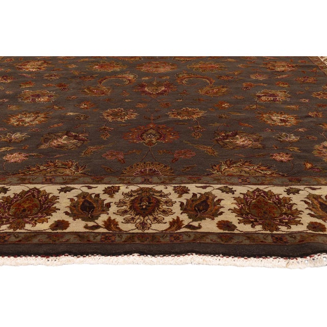 Vintage Indian Agra Rug, 08'11 X 11'08 For Sale - Image 4 of 10