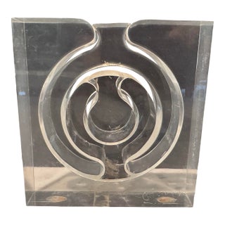 Vintage Lucite Puzzle Sculpture-Signed For Sale