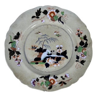 Antique Ridgway Ironstone Plate: Chinoiserie Imari Style, c. 1835 For Sale