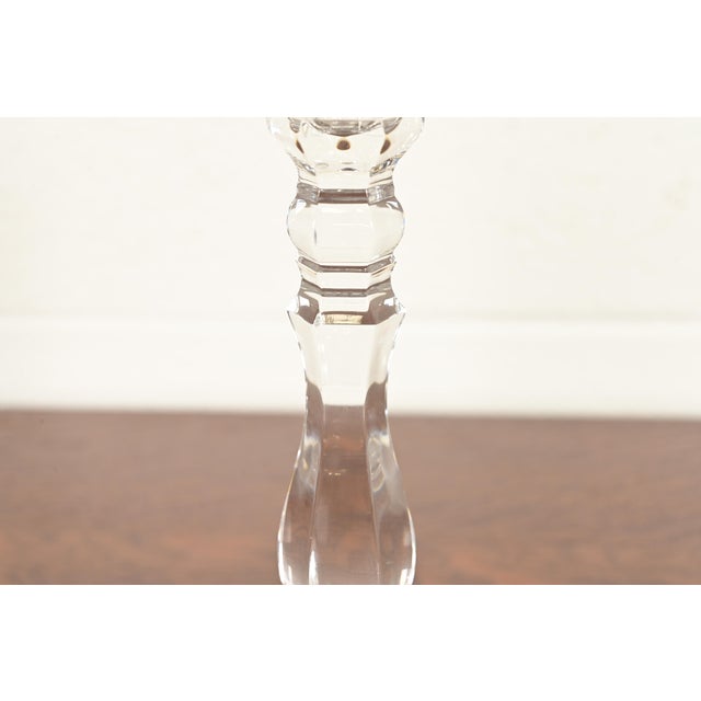 Glass Tiffany & Co. Clear Crystal Candlesticks, Pair For Sale - Image 7 of 14