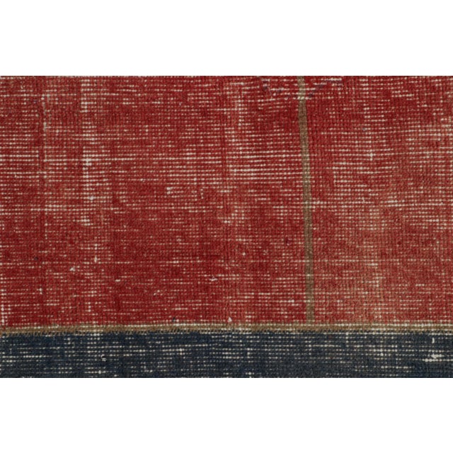 2010s Vintage Turkish Rug in Red With Geometric Patterns For Sale - Image 5 of 7