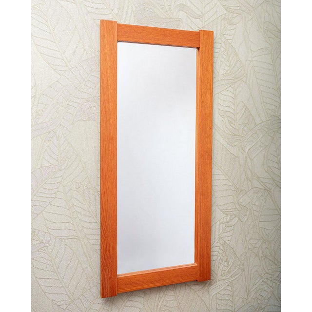 1980s Large Vintage Mirror in Teak Frame, Denmark, 1980s For Sale - Image 5 of 5