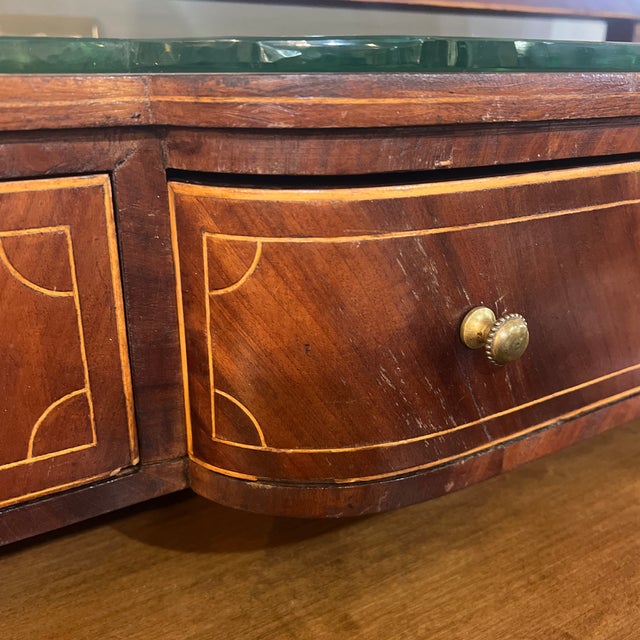 Late 19th Century Georgian Regency Victorian Empire Walnut Vanity Dressing Table Mirror For Sale - Image 4 of 12