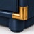 Professionally Refinished 1970s Drexel Accolade Campaign Buffet / Sideboard — Custom Navy Blue For Sale - Image 9 of 11