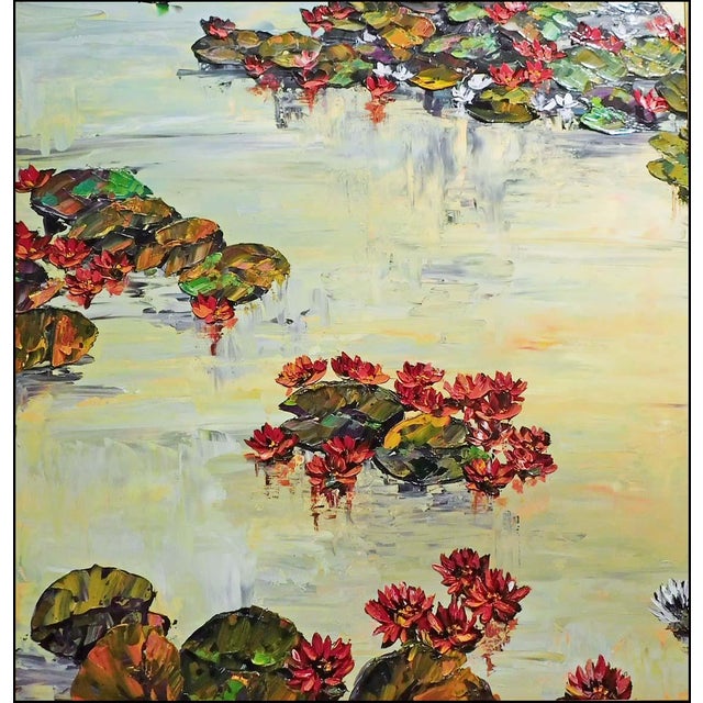 "Untitled" framed Original Acrylic on Canvas by Maya Eventov Hand Signed by the Artist Beautiful museum mounted, matted...