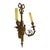 Metal Pair of Antique Louis XIV Style Gilt Bronze 2-Light Sconces C1920 For Sale - Image 7 of 8
