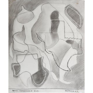Vintage Charles Berkeley Normann Abstract Texas Map Drawing For Sale