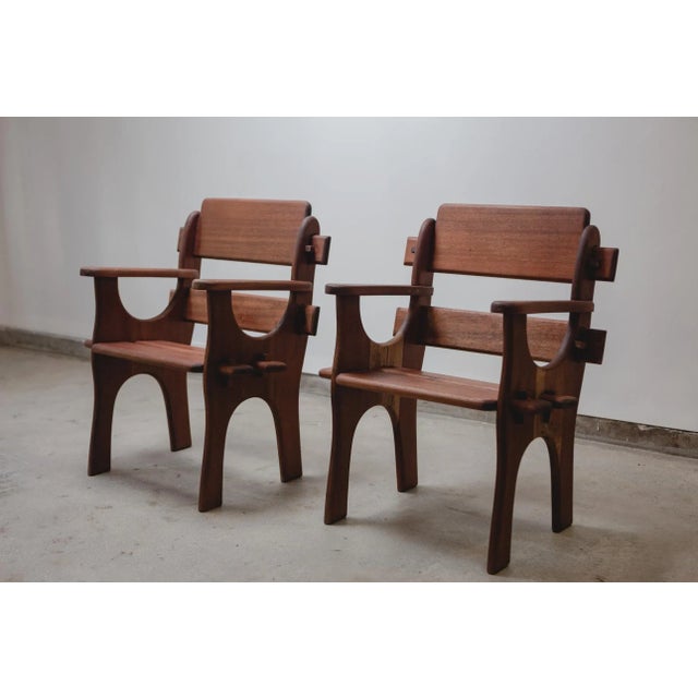 1960s Midcentury Brutalist Arm Chairs - Set of 2 For Sale In Washington DC - Image 6 of 6
