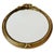 Glass Mid-Century Hollywood Regency Oval Baroque Mirror with Leaf Decoration, 1960s For Sale - Image 7 of 9