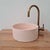 Not Yet Made - Made To Order Contemporary Pink Bathroom Wash Basin with Brass Drain For Sale - Image 5 of 6