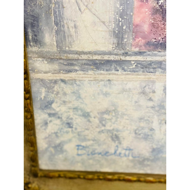 Late 20th Century “Classical Ruins” Architectural Oil Painting by Bianchetti, Framed For Sale - Image 4 of 7