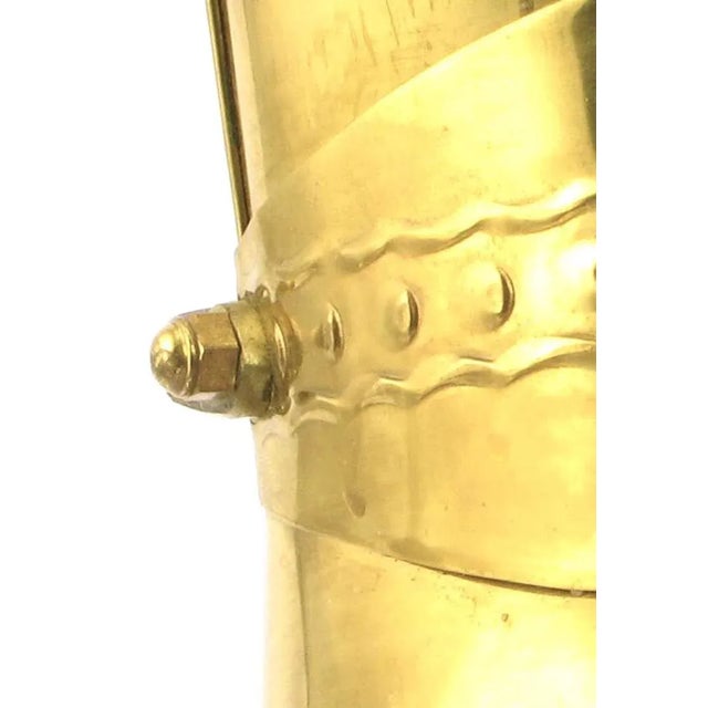 Circa 1930s English Spurred Brass Knight's Boot Umbrella Stand For Sale In Chicago - Image 6 of 10