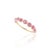 Metal Ruby Half Eternity Band in 18k Gold Size 7 ( All Sizes Available ) For Sale - Image 7 of 11