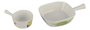 Picnic Ovenproof Dishes with Handles from Danild/Lyngby, 1970s, Set of 2