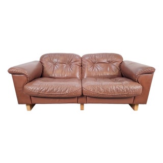 DS101 2-Seater Sofa in Leather from de Sede, 1970s For Sale