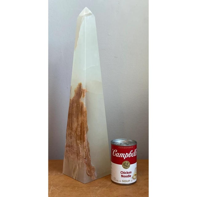 Vintage Onyx Stone Obelisk For Sale - Image 10 of 12