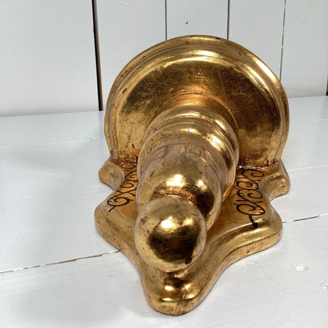 Mid 20th Century Pair of Vintage Mexican Hand Painted Folk Art Wall Shelves Santos Figures Floral Gilt Shelf For Sale - Image 5 of 12