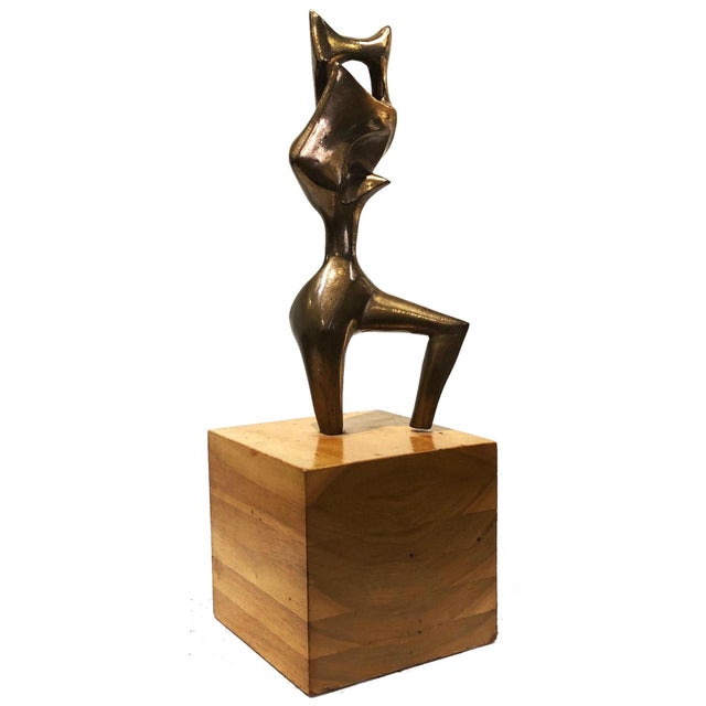 Surrealist Abstract Sculpture In the manner of Wifredo Lam ca. 1950’s-60’s DIMENSIONS Height (w/ base): 11.25 inches...