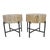 Contemporary Mia Round Wood & Iron Side Table For Sale - Image 3 of 9
