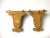 A beautiful pair of small Italian gold gilt wall shelf bracket with bow motif and acanthus leaf design, circa mid-20th...