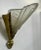 Art Deco 1930s French Art Deco Brass & Frosted Glass Shield Shaped Wall Sconce, a Pair For Sale - Image 3 of 14