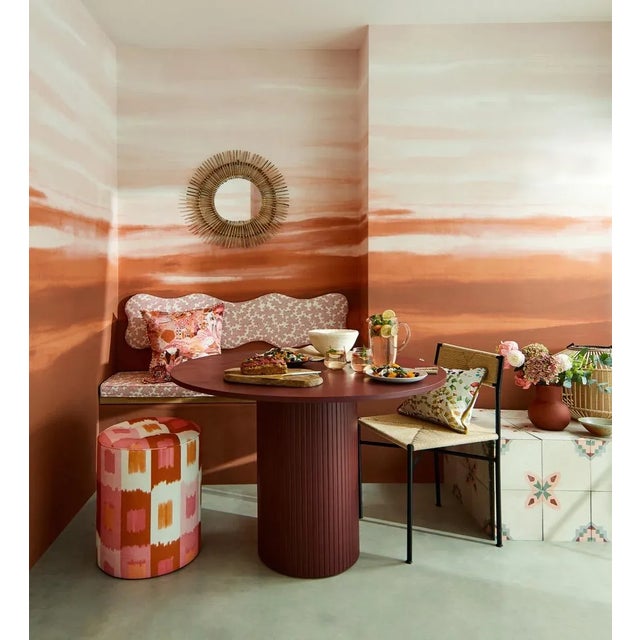 Contemporary Harlequin Manzara Wallpaper in Brazilian Rosewood/Bleached Coral For Sale - Image 3 of 3