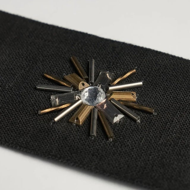 Schumacher Schumacher Constellation Beaded Tape in Black For Sale - Image 4 of 4