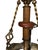 Striking early 20th century chandelier, landing Arts And Crafts warmth with emerging art deco geometry. This circa 1920s...