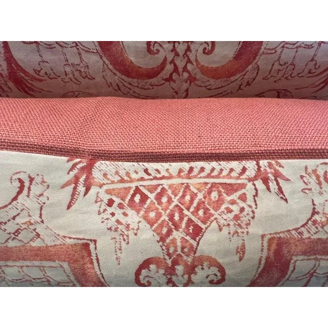 Textile Pair of Mezzianno Patterned Fortuny Pillows W/ Linen Backs For Sale - Image 7 of 8