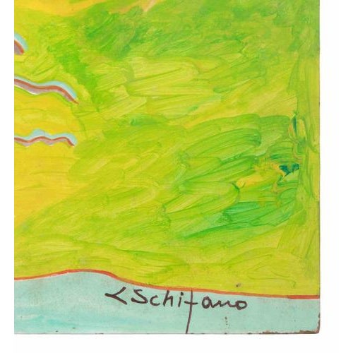 Contemporary Luciano Schifano, Chair, 1980s, Oil on Masonite For Sale - Image 3 of 5