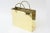 Modern Vintage Brass Shopping Bag Sculpture or Magazine Holder With Braided Handles, 1970's For Sale - Image 3 of 10
