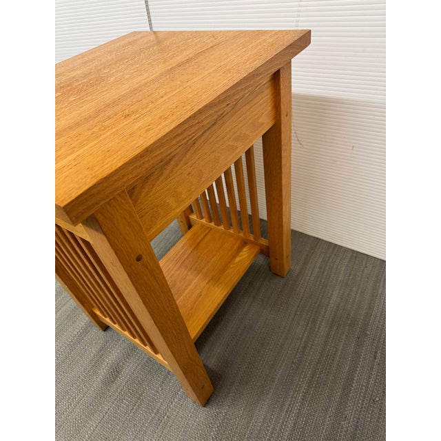 Michael's Furniture Company Mission Style Oak Nighstands, a Pair For Sale - Image 13 of 15
