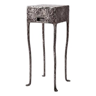 Hand-Forged Patinated Steel Console Table by Svitanok For Sale