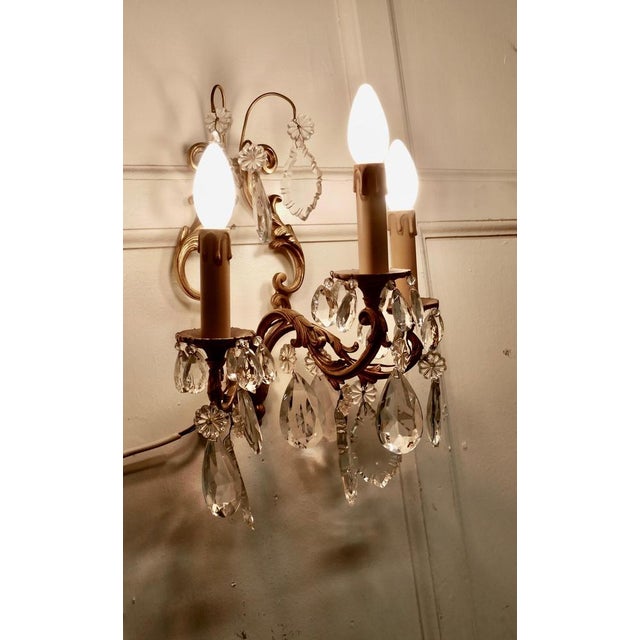 French Triple Wall Lights, 1920, Set of 2 For Sale - Image 10 of 12