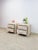 Wood Pair of Vintage Pencil Reed Rattan Nightstand Coastal Hollywood Regency Tables For Sale - Image 7 of 11