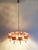 Mid-century brass and glass chandelier, 1950s elegant austrian mid-century brass chandelier with period-style slip-on...