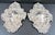 This is a matched pair of Baroque-style repousse silver plated brass candle sconces, made by Blaker in Germany before...
