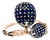 1960s Rose Gold Bypass Watch With 22ct Sapphire and Diamond Clusters, Uk For Sale