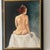 European School oil on canvas distractions portrait Lady in red turban signed framed made in 1980