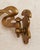 Brass Art Nouveau Brass Taper Candlestick Rotating Sconces For Sale - Image 8 of 15