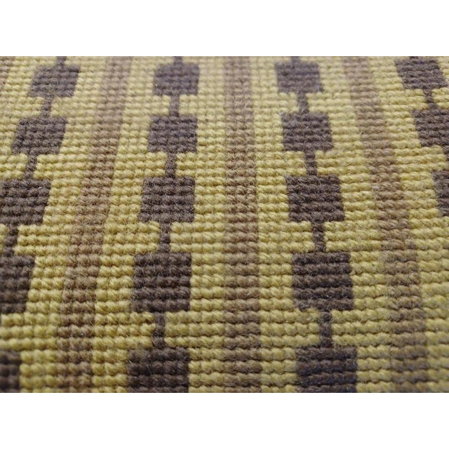 Teak Dining Chairs with Handmade Cross Stitch Embroidered Upholstery, 1960s, Set of 6 For Sale - Image 10 of 11