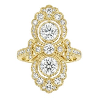 Kai Heirloom Revival Double Halo Diamond Ring - 3.06ct in 14k Gold (All Sizes Available) For Sale