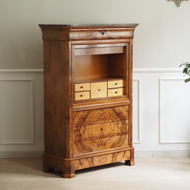 Antique Louis Philippe Biedermeier Secretary For Sale - Image 14 of 18