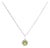 10K White Gold Green Peridot and 1/10 Cttw Diamond Accent Halo Pendant Necklace For Sale
