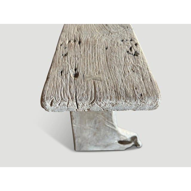 Andrianna Shamaris Organic Sculptural Teak Wood Console Table For Sale In New York - Image 6 of 6